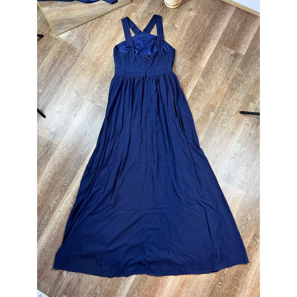 Lulus Air of Romance Navy Blue Maxi Dress Romantic Prom Wispy Sheer Flowy - Picture 2 of 6